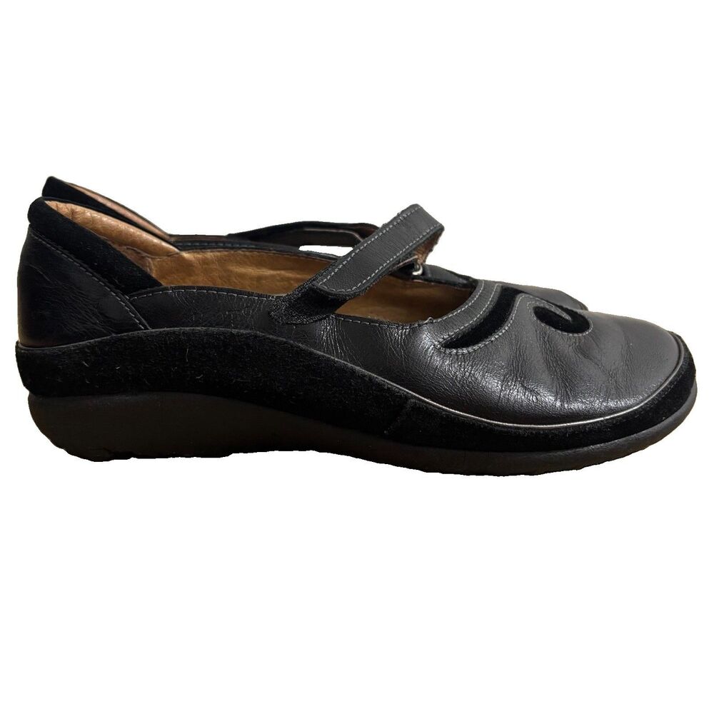 Naot Matai Mary Jane Flat Women's EU 38 US 7 Black Leather Comfort Casual